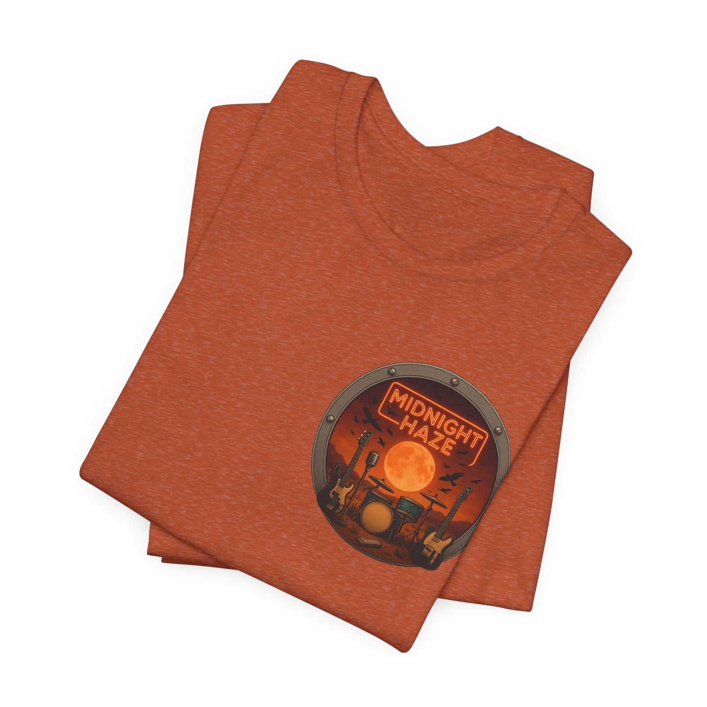 Acoustic Nights Guitarist T‑Shirt — 'Midnight Haze' Music Graphic Tee