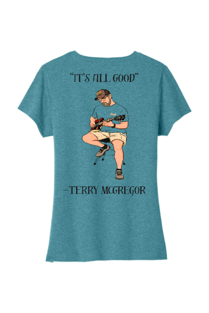 Ladies - "It's All Good" by Terry McGregor V-Neck Shirt